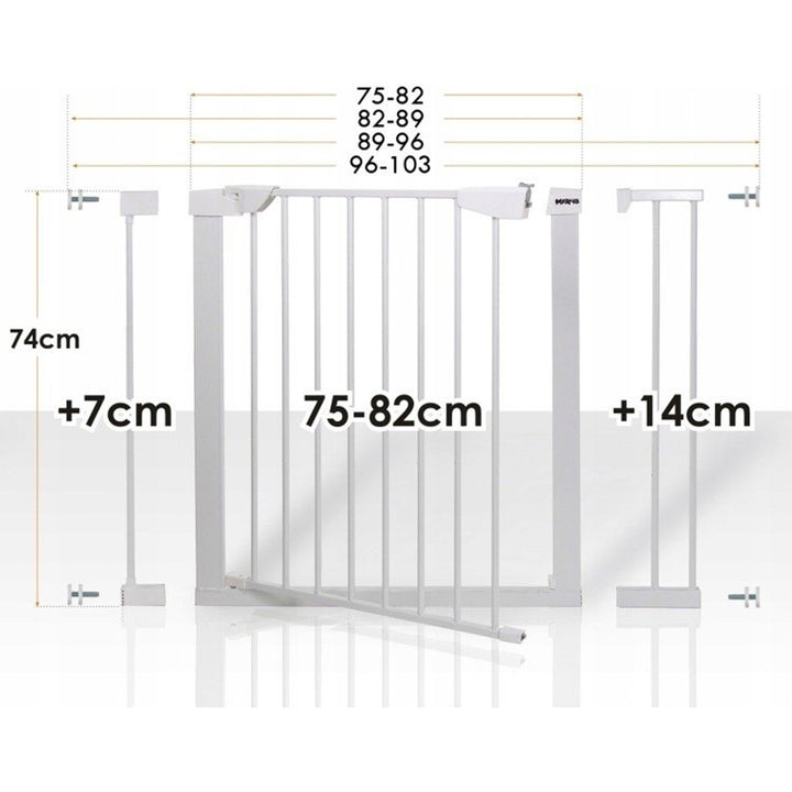 Biztonsági kapu ajtókhoz, lépcsőkhöz 75-103cm HanksKids