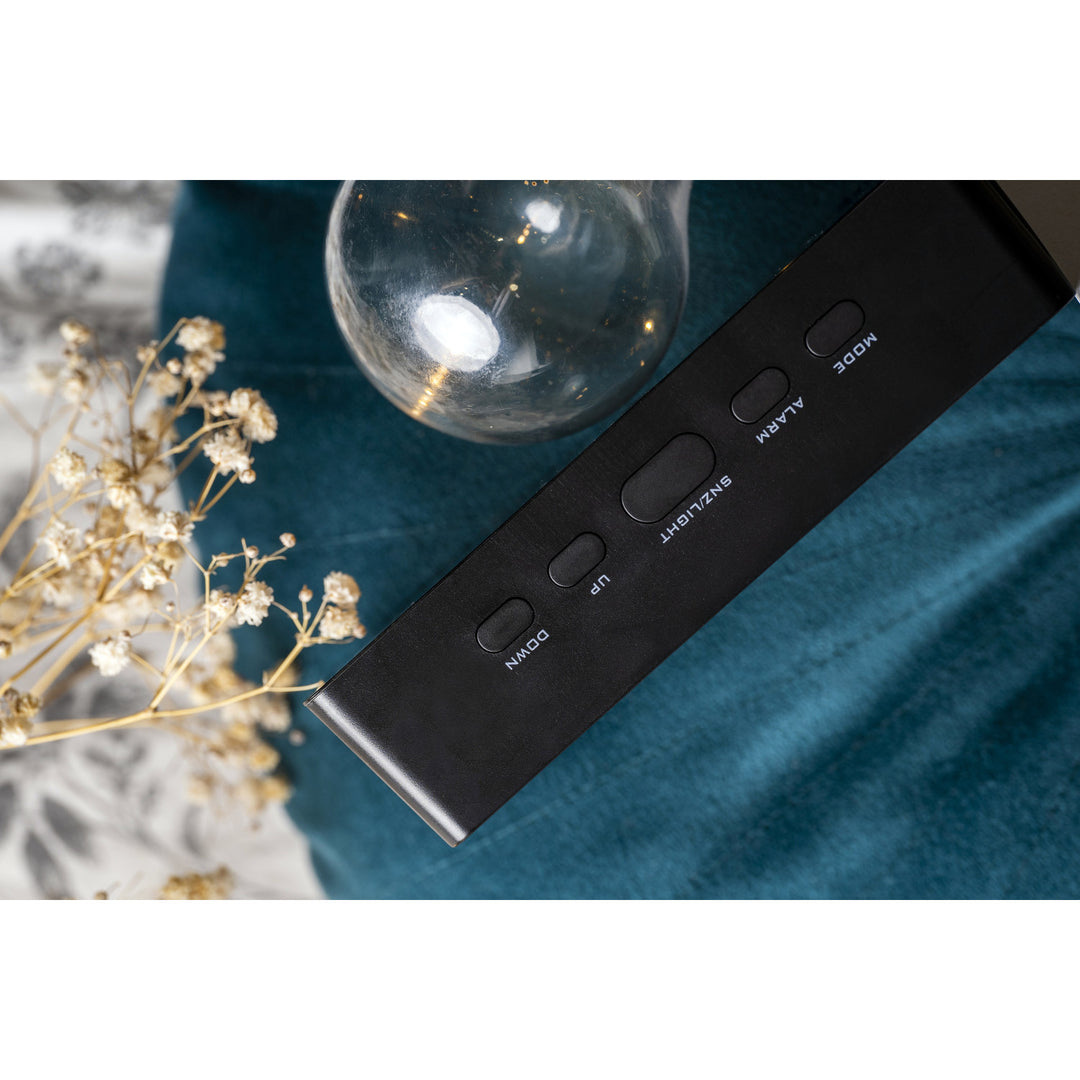 Adler ébresztőóra, LED kijelző, hőmérsékletmérés, fekete, AD 1189B