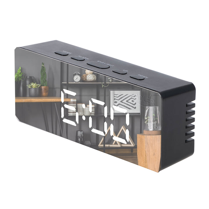 Adler ébresztőóra, LED kijelző, hőmérsékletmérés, fekete, AD 1189B