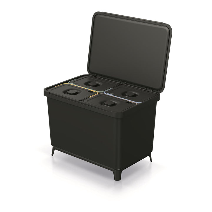 Keden SYSTEMA hulladékgyűjtő 4x10 literes - fekete újrahasznosítás