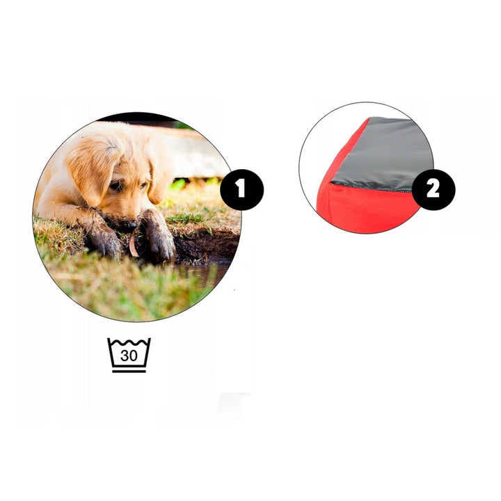 Mikroszálas kutya-, macskaágy 60x50 / 75x65 cm szürke-fekete szürkefekete