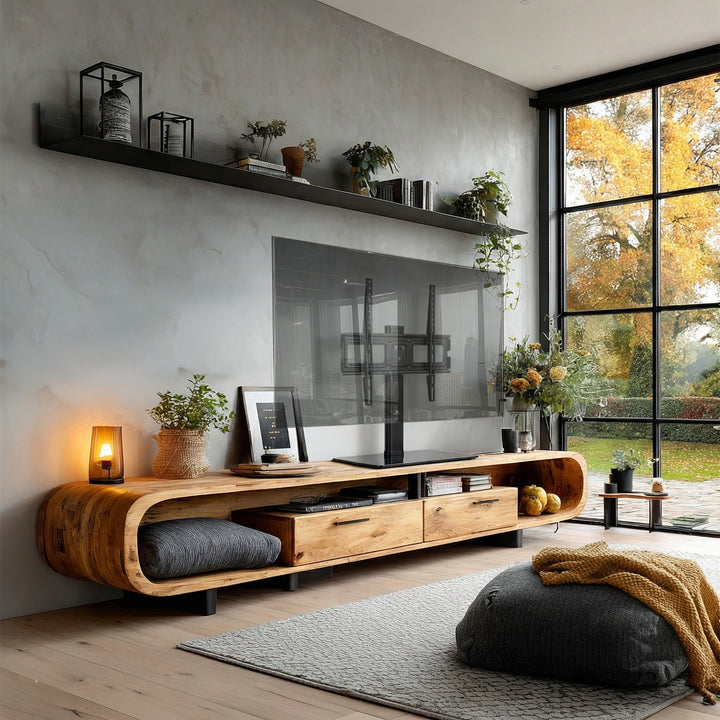 Univerzális TV állvány Maclean, RTV szekrényhez, állvány, max. 40kg, max. VESA 400x400, 32-65"-os TV-khez, MC-450