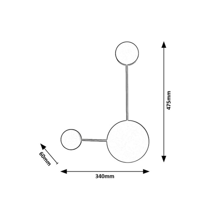 Amadeo LED 7W-os fekete 6258-as fali lámpa 4000 K színhőmérsékletű, 7W-os fekete színű Amadeo LED fali lámpával