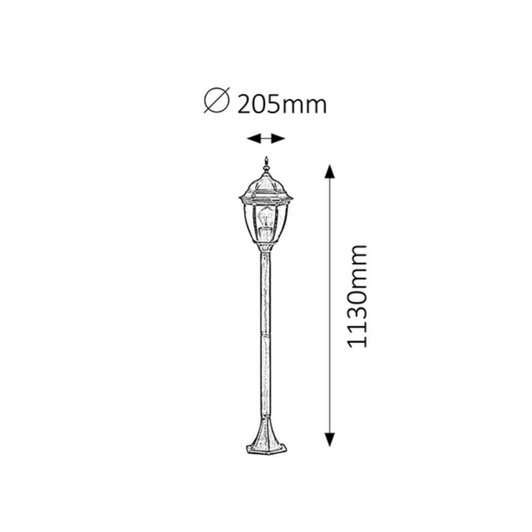 Klasszikus antik arany lámpa Rabalux Toronto E27 60 W 60 W IP44