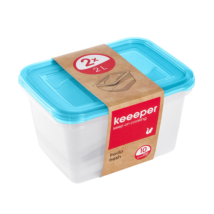 2 x 2l-es Keeeper Fredo Fresh élelmiszer-tároló tartályok készlete