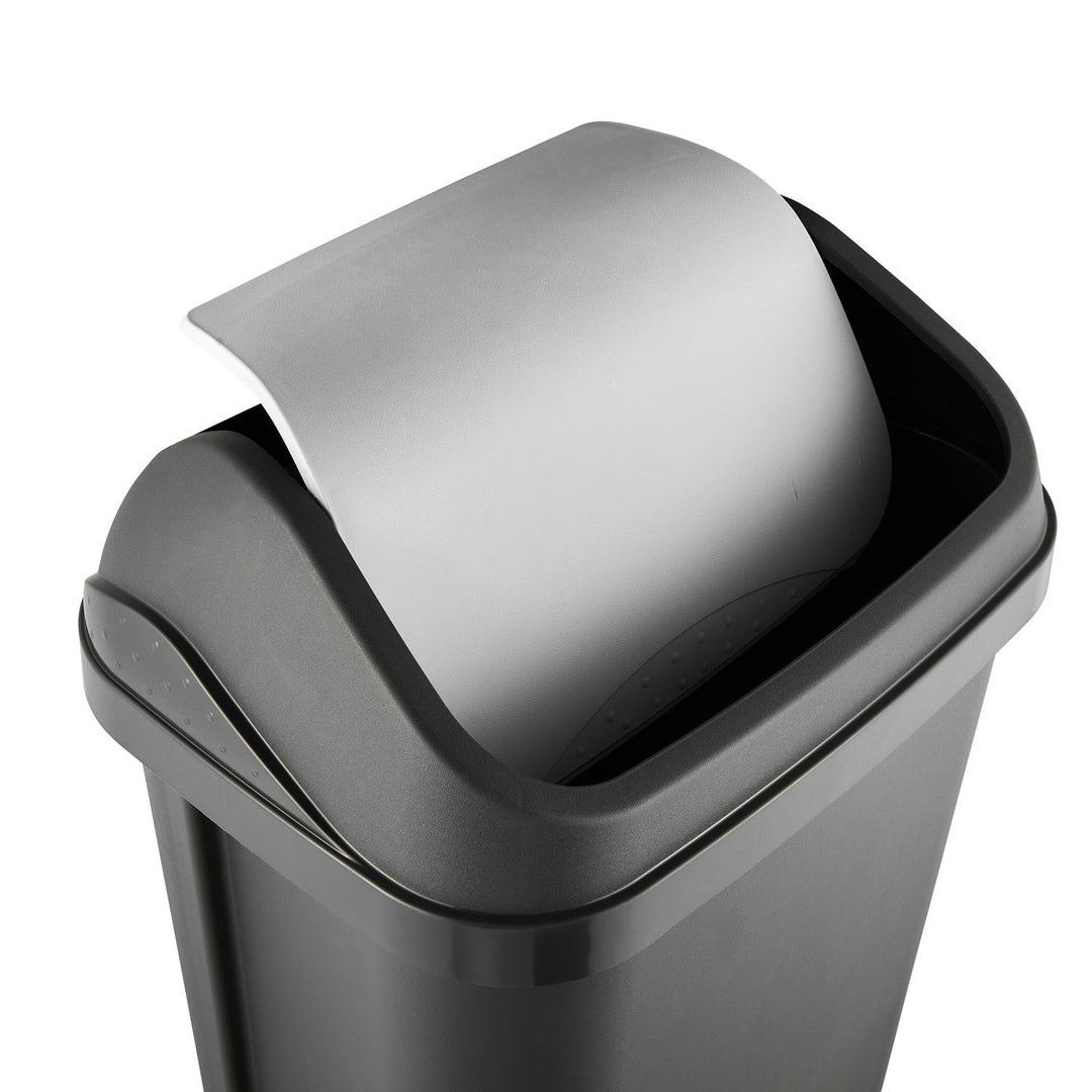 Lekötött fedelű szemetes tartály grafit 25l Keeeper
