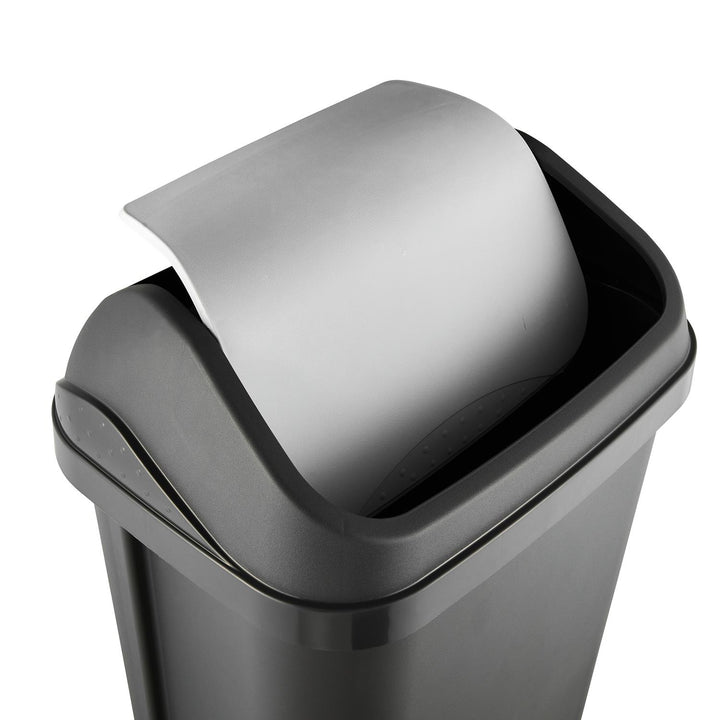Lekötött fedelű szemetes tartály grafit 25l Keeeper