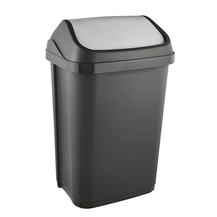 Lekötött fedelű szemetes tartály grafit 25l Keeeper