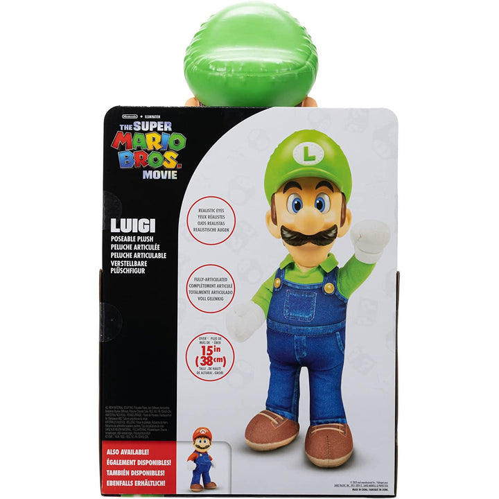 SUPER MARIO Movie Luigi, plüss, kabalafigura a rajzfilmből, 30 cm