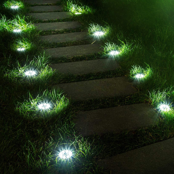 12x Maclean IP44 napelemes LED földi lámpa, 12 LED SMD, 4000K, Ni-MH 600 mAh, 0.7W, MCE318