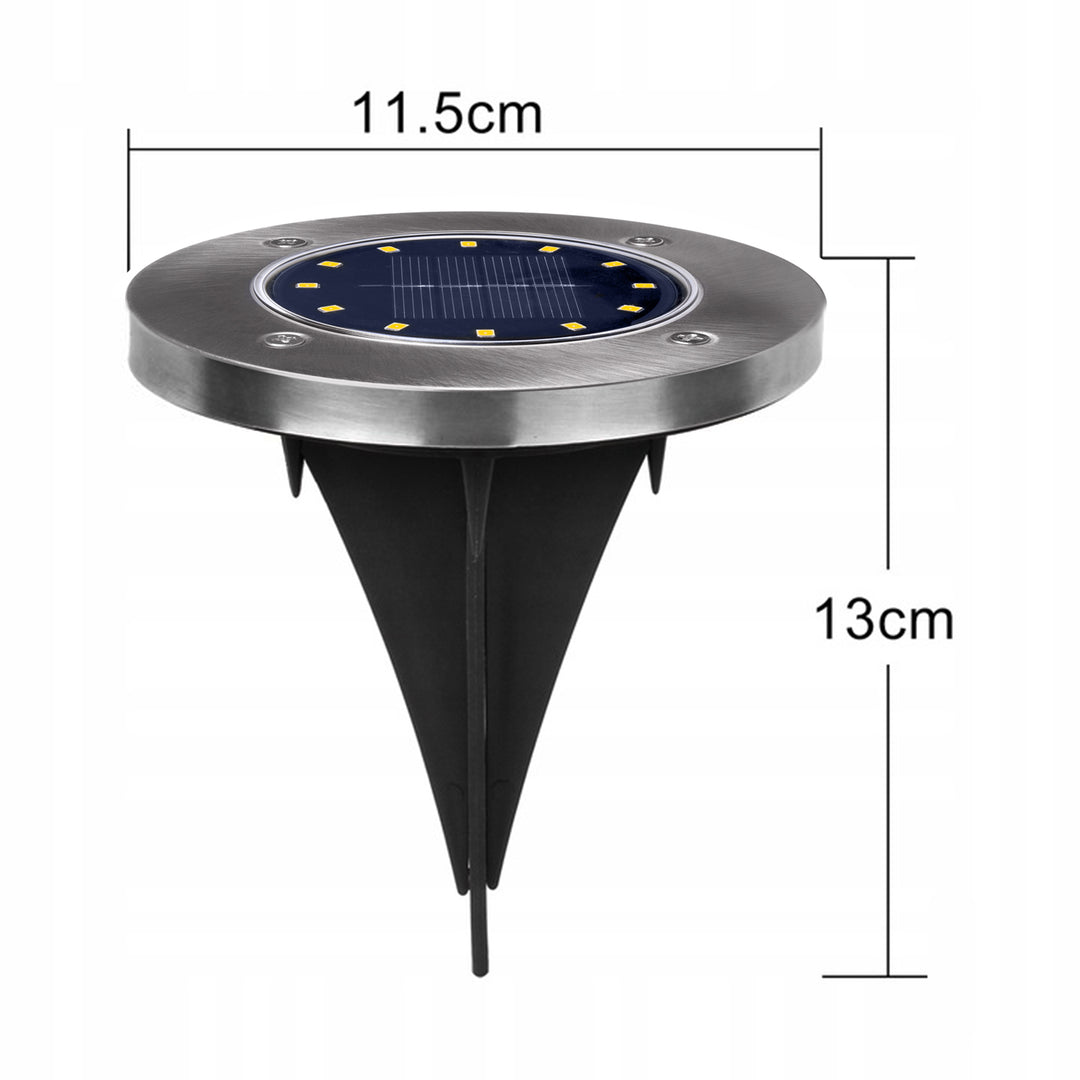 12x Maclean IP44 napelemes LED földi lámpa, 12 LED SMD, 4000K, Ni-MH 600 mAh, 0.7W, MCE318
