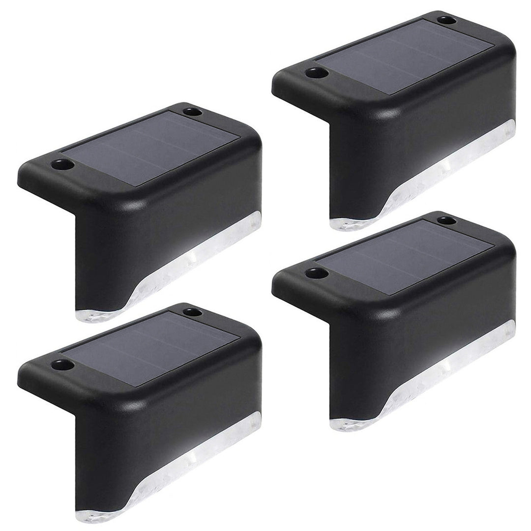 4x Maclean napelemes LED-es lépcsőfény IP44, 4000K, Ni-MH 100 mAh, 80x45x45mm, szürkületérzékelő MCE319