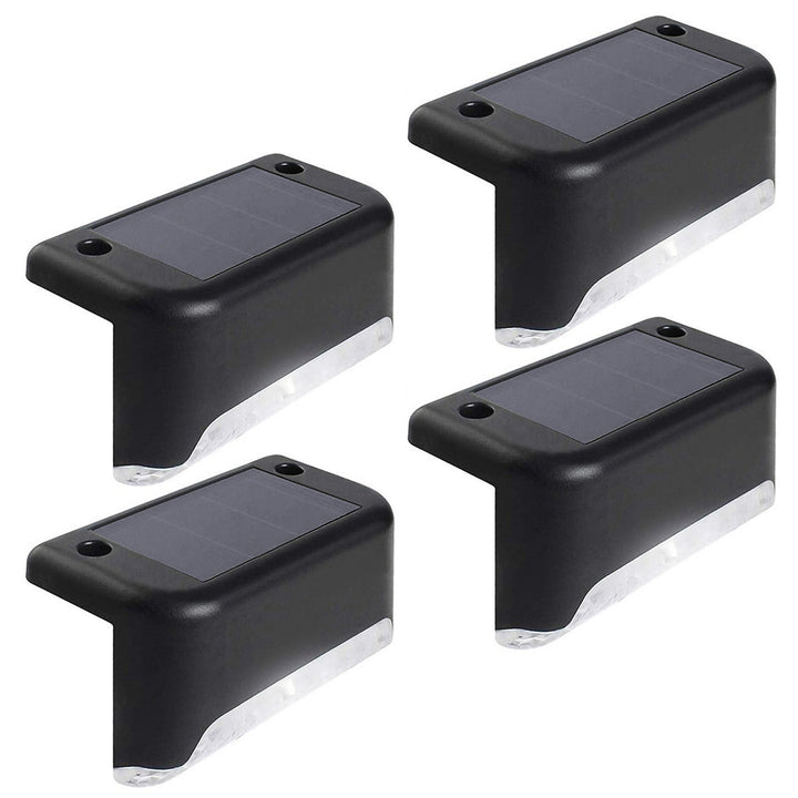 4x Maclean napelemes LED-es lépcsőfény IP44, 4000K, Ni-MH 100 mAh, 80x45x45mm, szürkületérzékelő MCE319