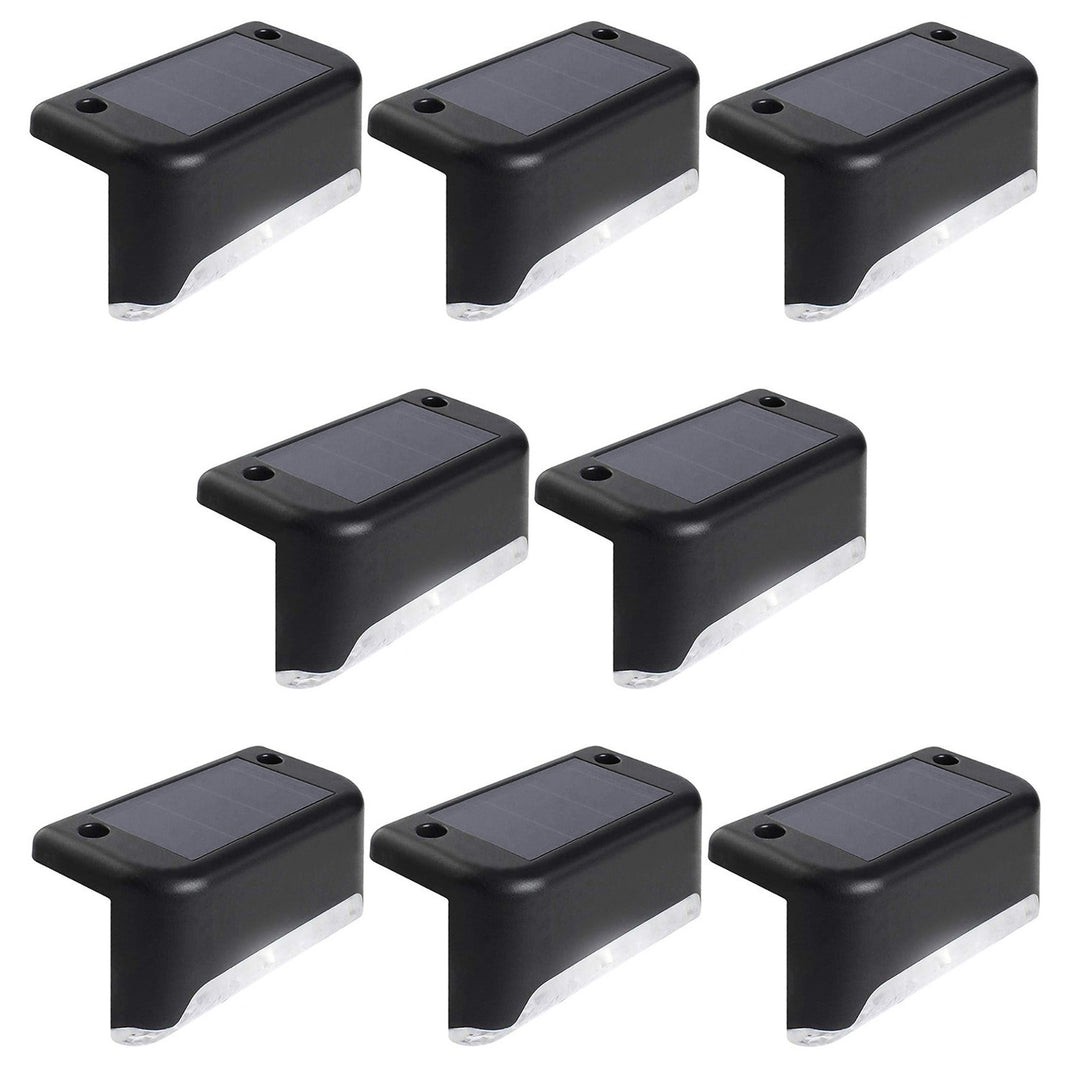 8x Maclean napelemes LED lépcsőfény IP44, 4000K, Ni-MH 100 mAh, 80x45x45mm, szürkületérzékelő MCE319