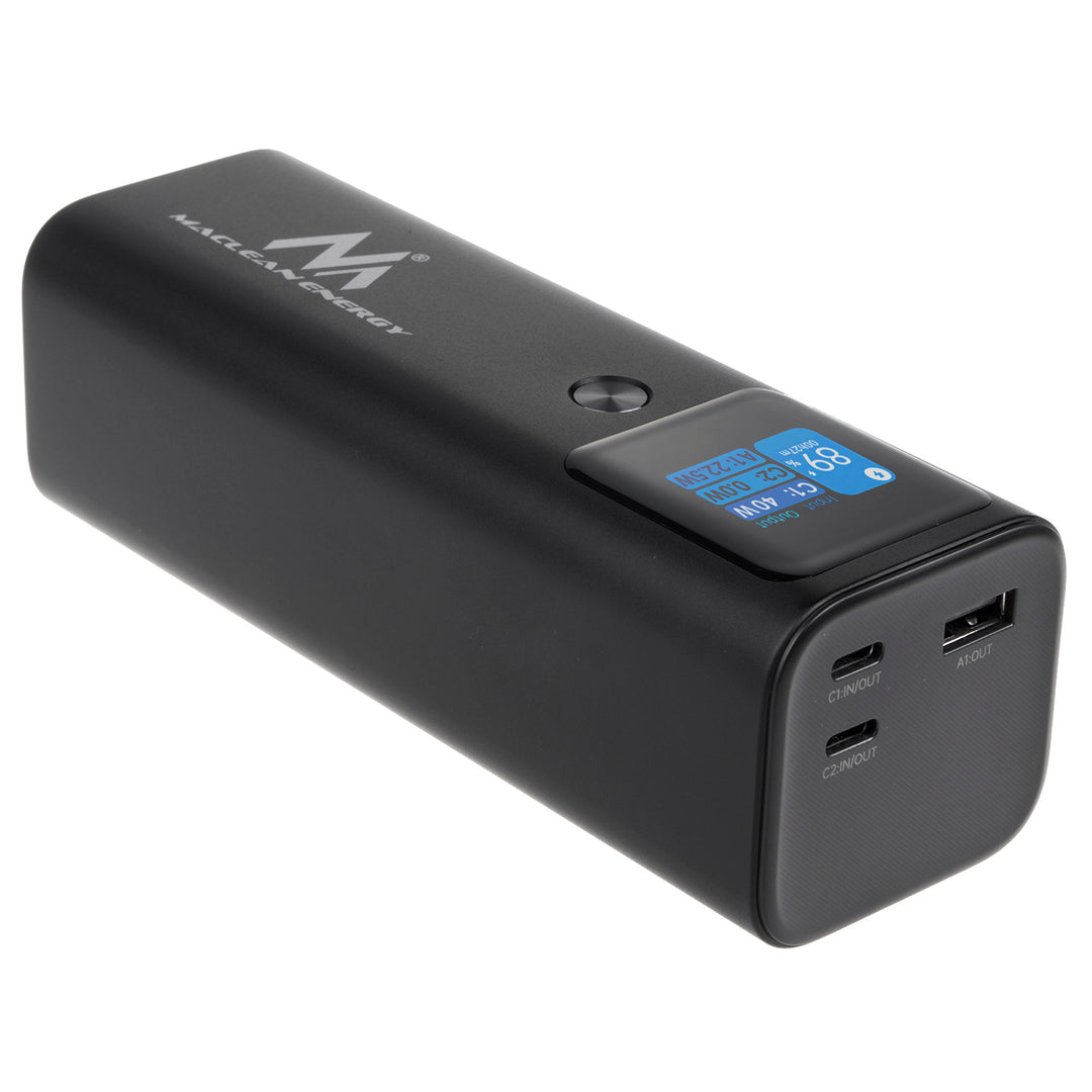 Mobilna bateria Power Bank Maclean, 24600mAh, Power Delivery (PD) 140W, gyors/gyors/szuper töltés, 88,56Wh, 2x Typ-C, USB, MCE335