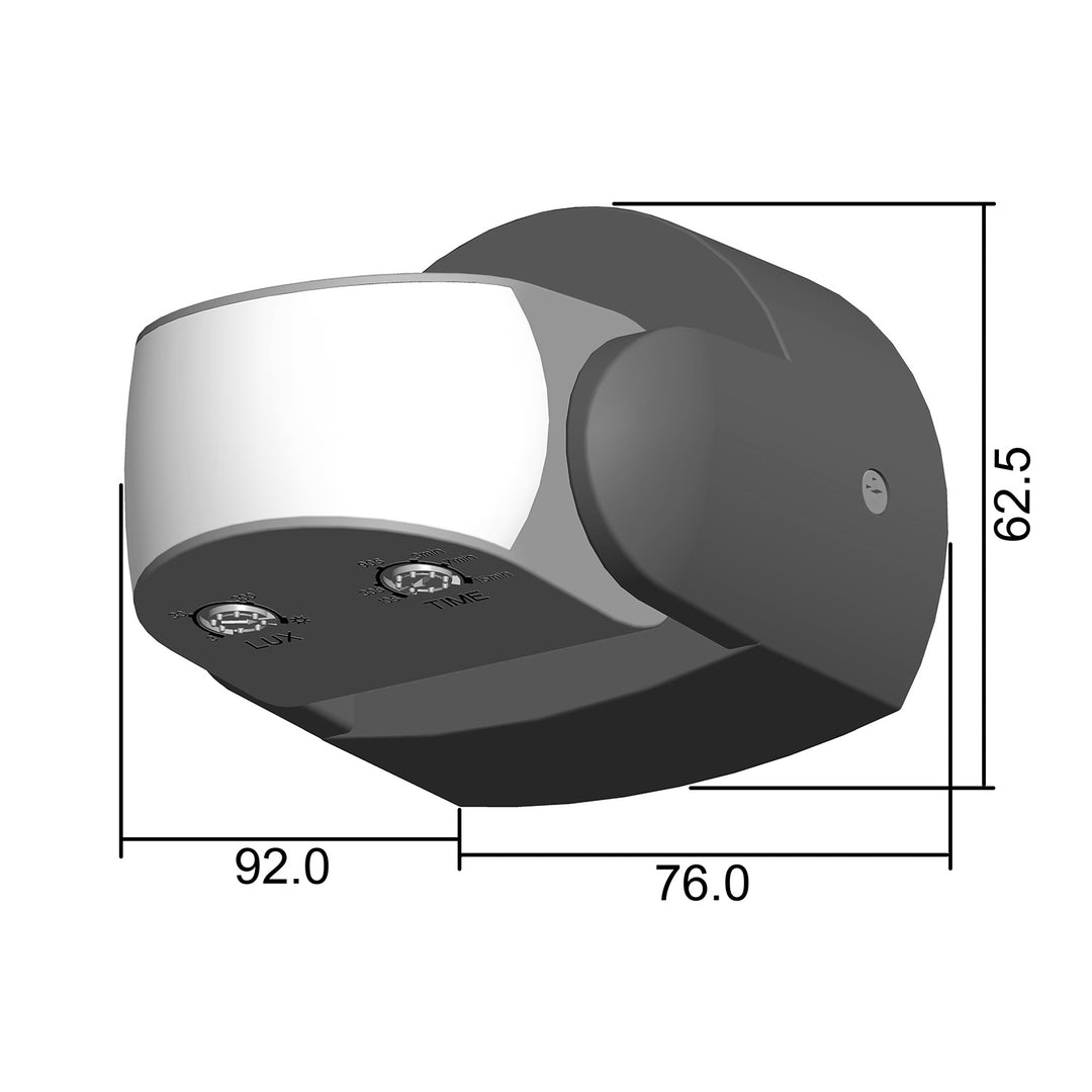 Maclean PIR mozgásérzékelő, infravörös, IP65, fehér, hatótávolság 12 m, max. terhelés 600/1200 W, MCE468 W
