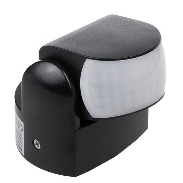 Maclean PIR mozgásérzékelő, infravörös, IP65, fekete, hatótávolság 12m, max. terhelés 600/1200W, MCE468 B