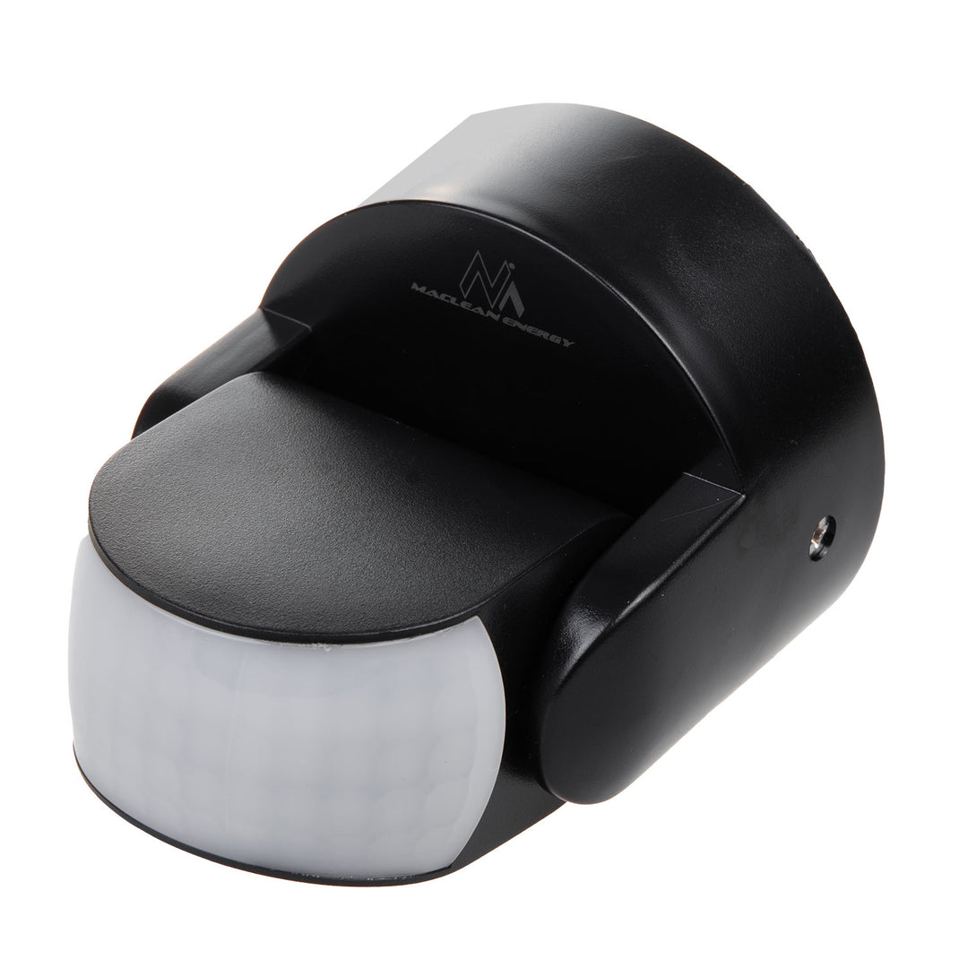 Maclean PIR mozgásérzékelő, infravörös, IP65, fekete, hatótávolság 12m, max. terhelés 600/1200W, MCE468 B