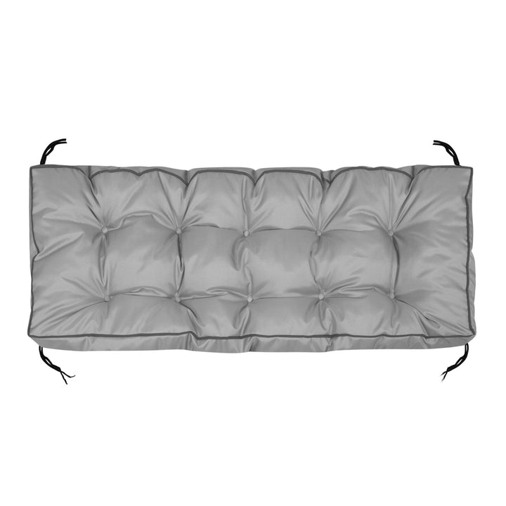 Kerti párna 120x40 cm magas oldallal raklapos padhoz vízálló szürke