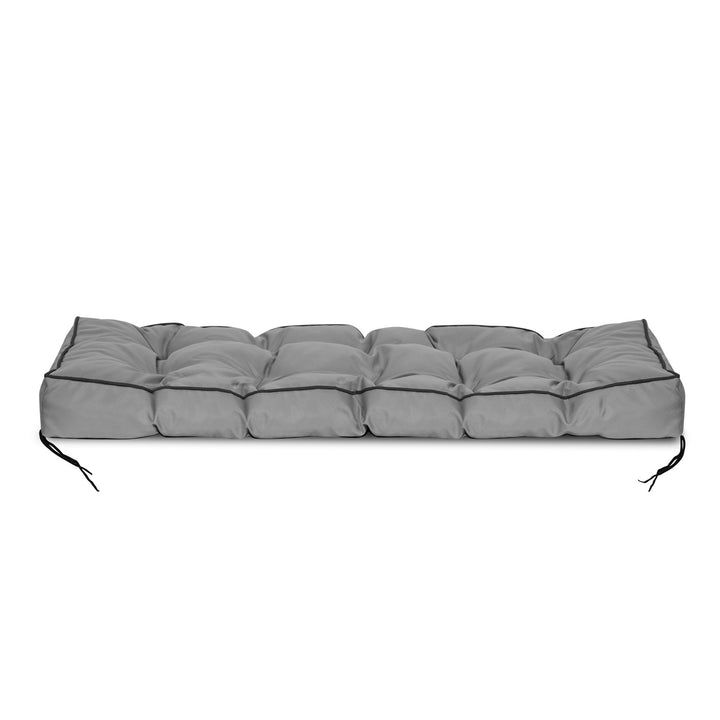 Kerti párna 120x40 cm magas oldallal raklapos padhoz vízálló szürke