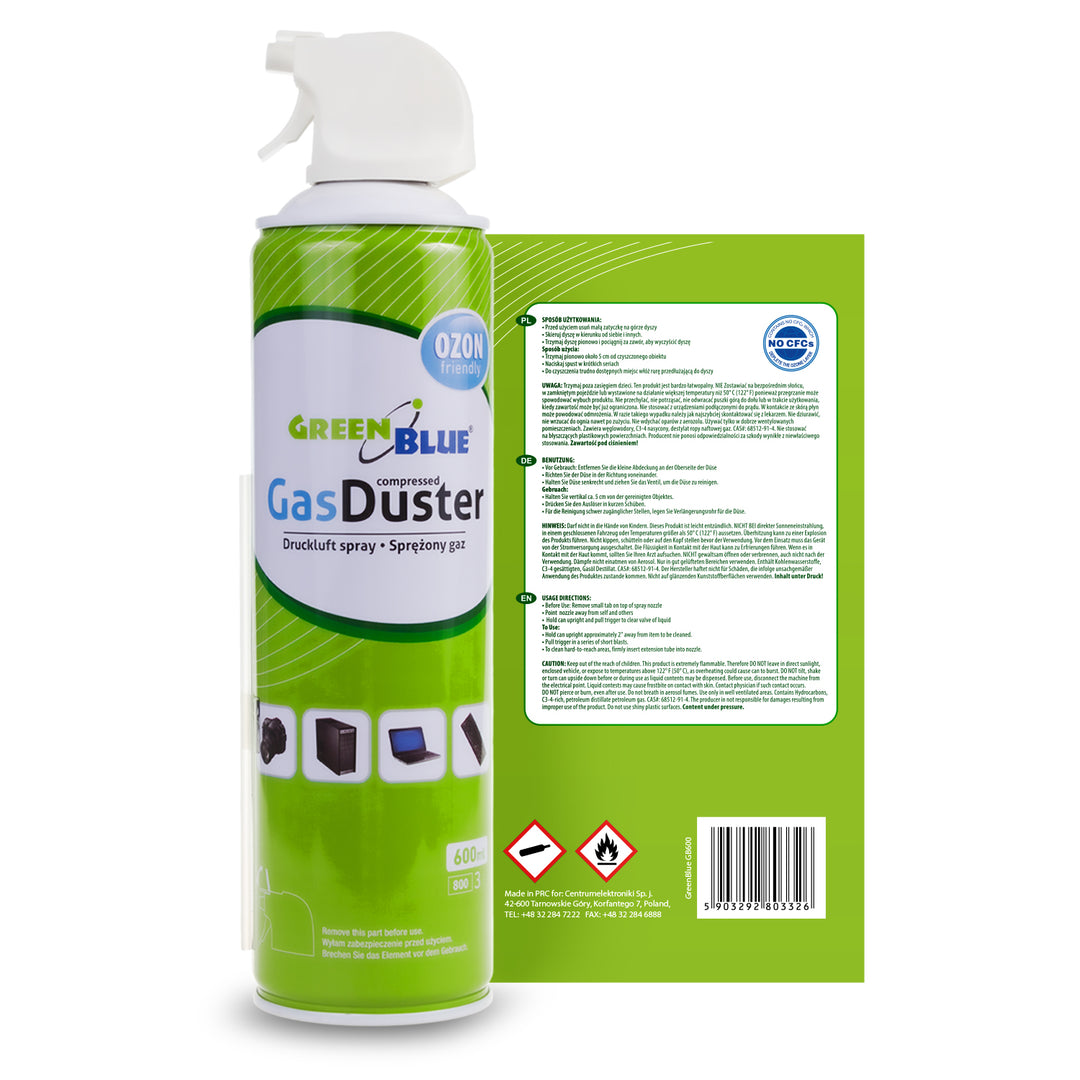12x sűrített levegő GreenBlue GB600 600ml pisztolyos szórófejes porlasztó