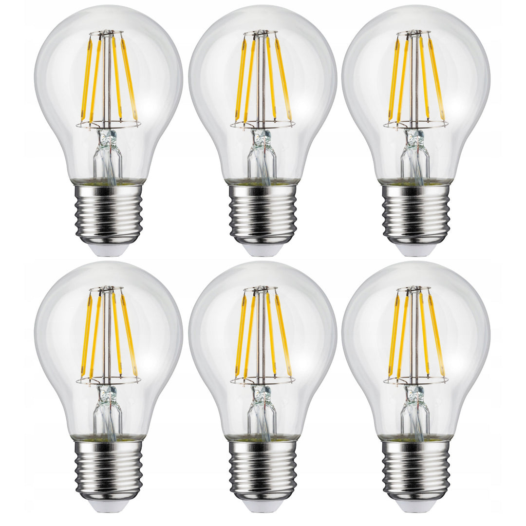 6x LED izzó izzó Maclean, E27, 11W, 230V, WW meleg fehér 3000K, 1500lm Retro edison dekoratív A60, MCE280