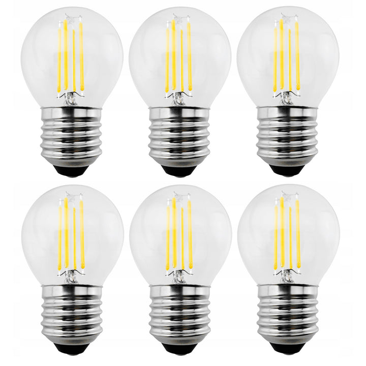 6x Maclean, LED izzó E27, 6W, 230V, WW meleg fehér 3000K, 600lm, retro edison dekoratív G45, MCE284, MCE284