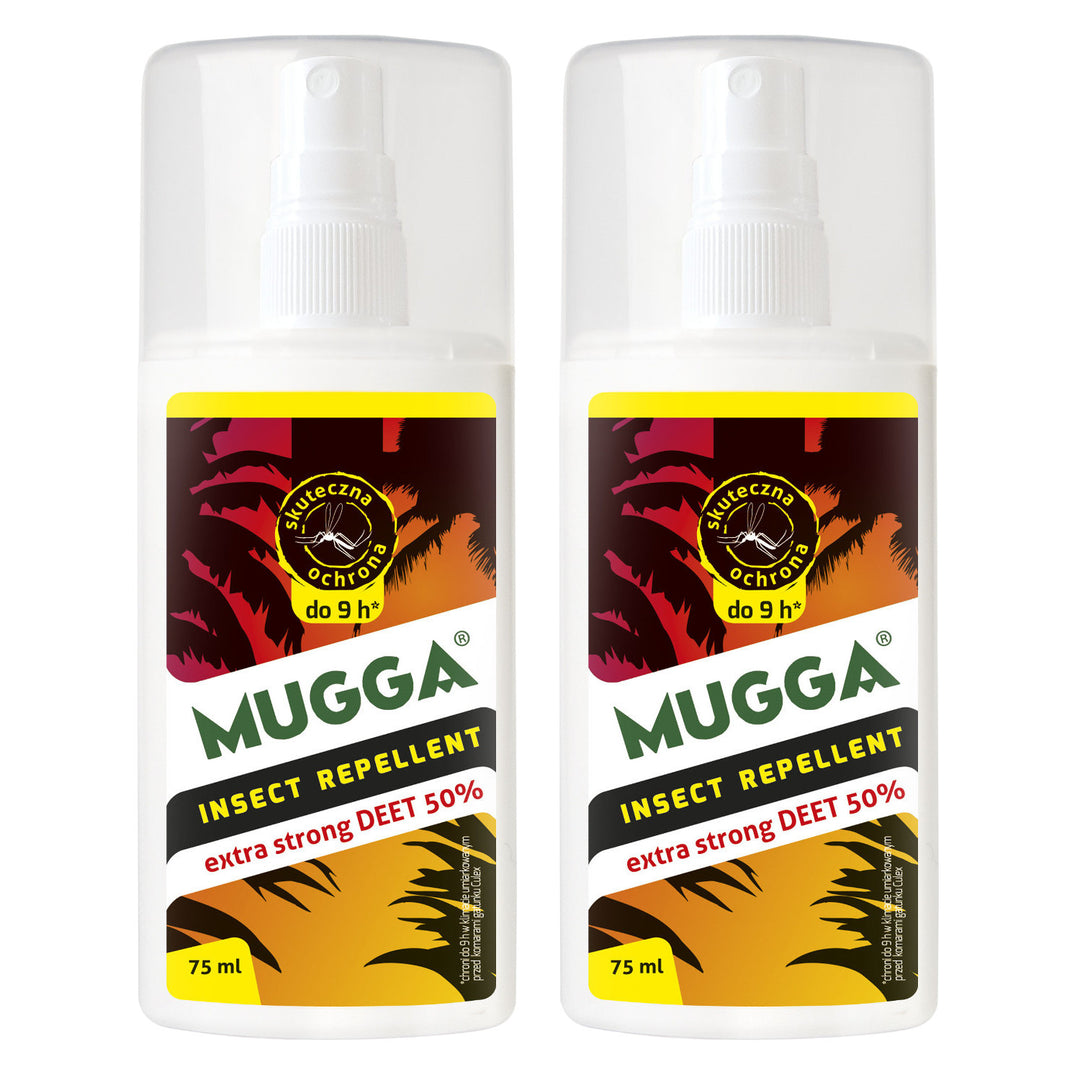 2x Mugga Spray 50% Deet rovarriasztó 75ml