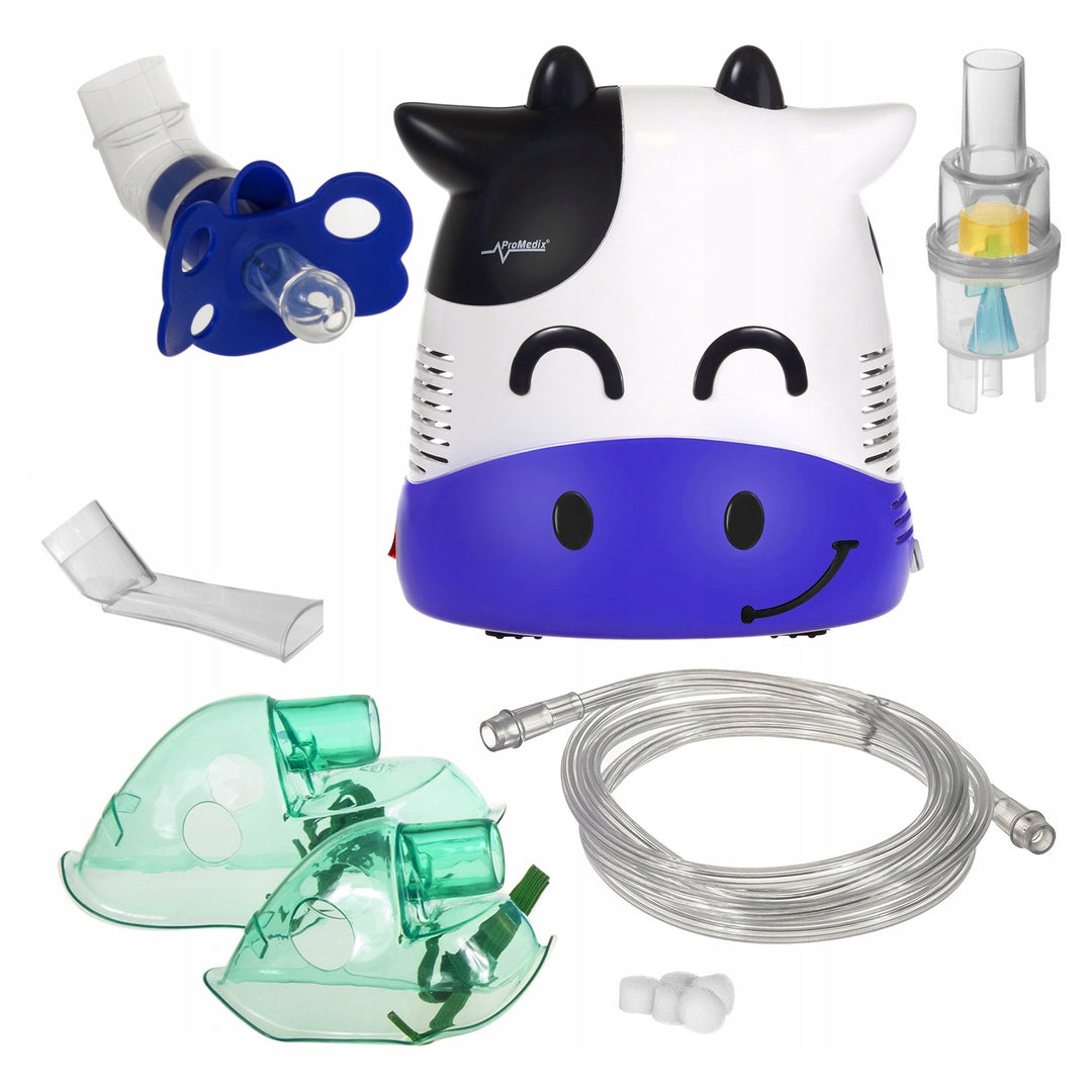 Promedix gyermek inhalátor, fudge, porlasztó készlet, maszkok, szűrők, bábu, PR-810