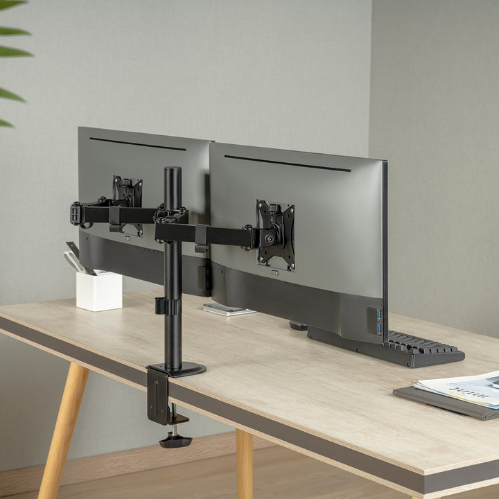 Maclean asztali tartó 2 monitorhoz, VESA 75x75 és 100x100, 17-32", 2x 9kg, MC-754N