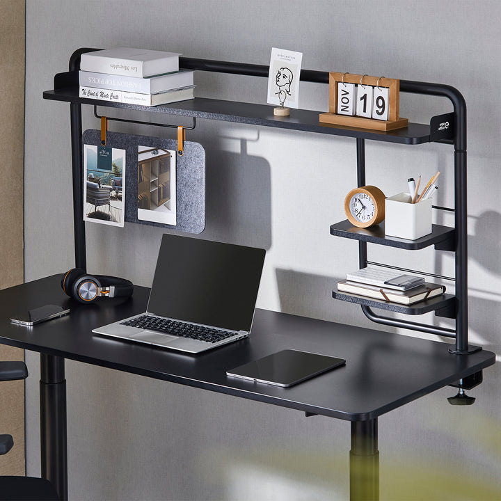 Ergo Office asztali polc, felcsíptethető, 20 kg-ig, fekete, ER-452