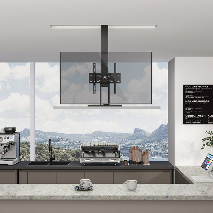 Maclean elektromos mennyezeti hosszabbító konzol TV-hez, 32''-55''', VESA 400x400, max 50kg, MC-976