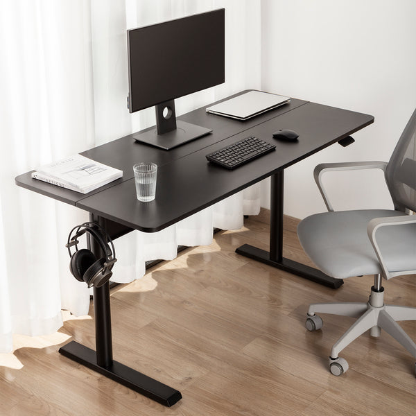 Íróasztal 140x68cm-es asztallappal Ergo Office, gázrugós, állítható magasságú, álló és ülő munkához, max. magasság 115cm, ER-453