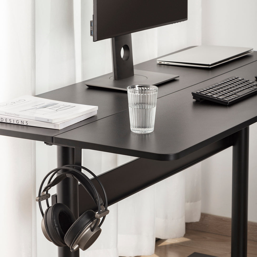 Íróasztal 140x68cm-es asztallappal Ergo Office, gázrugós, állítható magasságú, álló és ülő munkához, max. magasság 115cm, ER-453