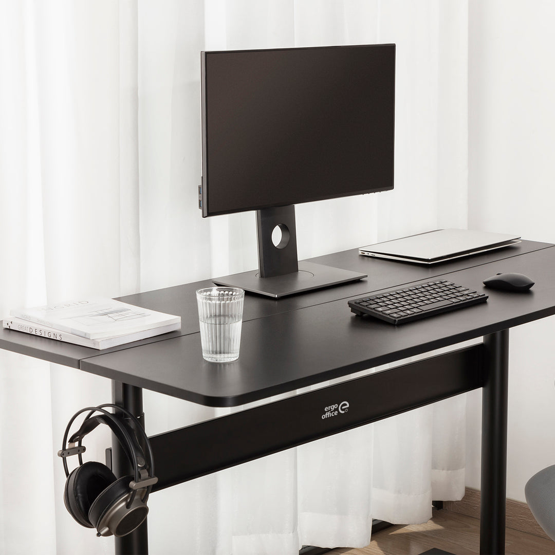 Íróasztal 140x68cm-es asztallappal Ergo Office, gázrugós, állítható magasságú, álló és ülő munkához, max. magasság 115cm, ER-453