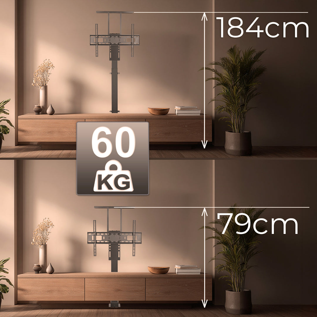 Elektromos kihúzható tartó Maclean, TUYA, 37''-80''', VESA 600x400, max 60kg, MC-866T