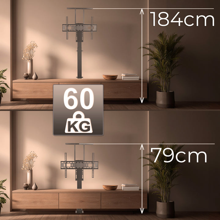 Elektromos kihúzható tartó Maclean, TUYA, 37''-80''', VESA 600x400, max 60kg, MC-866T