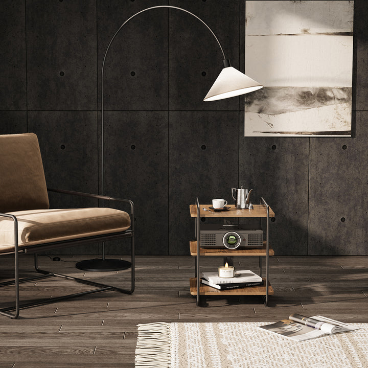 Stílusos 3 polcos szekrény Maclean, 90kg max, 454x400x496mm, MC-978