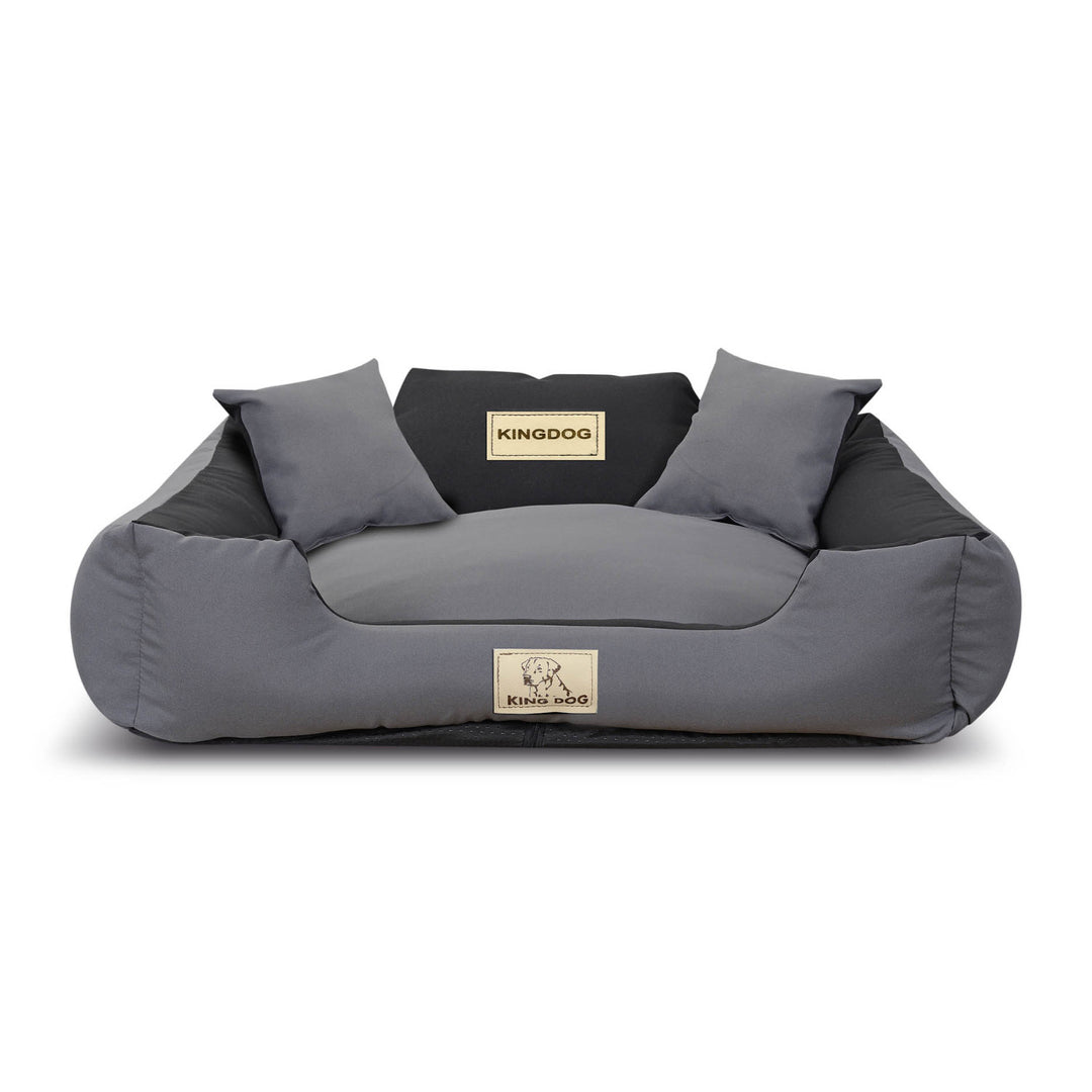 KINGDOG KINMIC100/75C-SZ kutyaágy 100x75 cm szürke/fekete