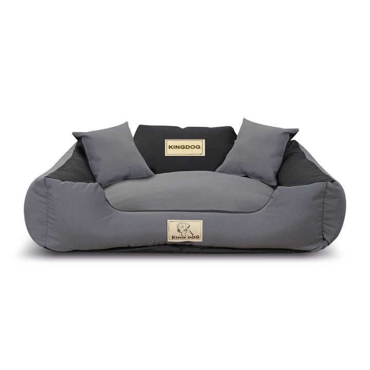 KINGDOG KINMIC100/75C-SZ kutyaágy 100x75 cm szürke/fekete