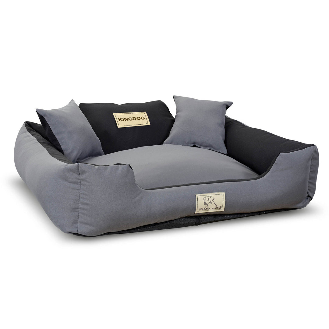 KINGDOG KINMIC100/75C-SZ kutyaágy 100x75 cm szürke/fekete