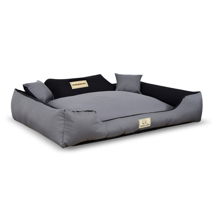 KINGDOG KINMIC115/95C-SZ kutyaágy 115x95 cm szürke/fekete