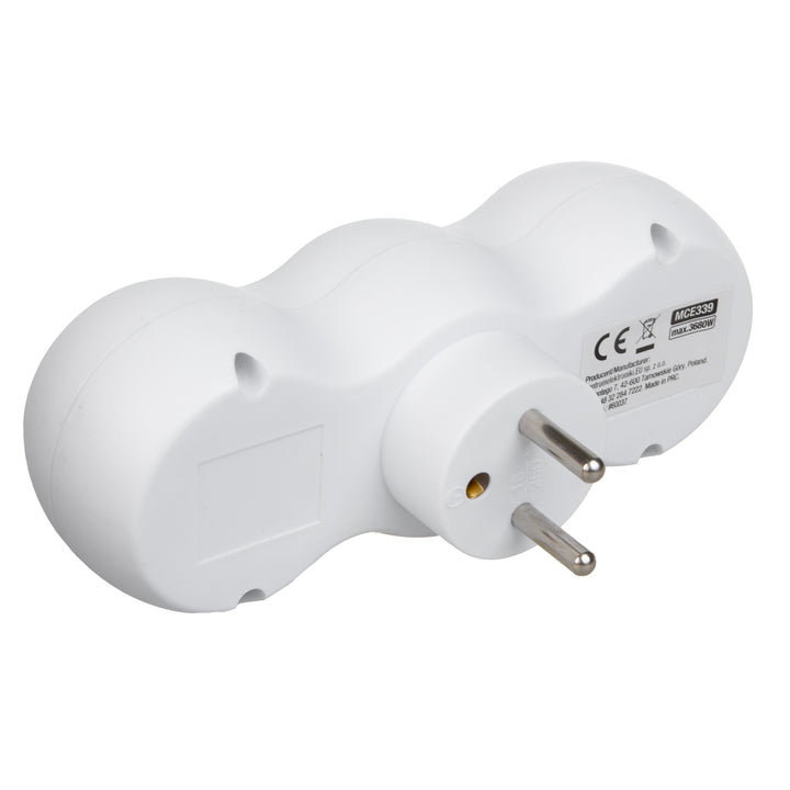 Maclean áramerősségű konnektor, 2-es elosztó, 2x USB A/C, E típus, 2x16A, MCE339 E