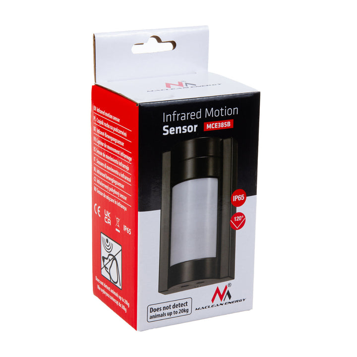 Maclean kültéri infravörös PIR mozgásérzékelő, háziállat-immun, max.1200W, IP65, MCE385 B