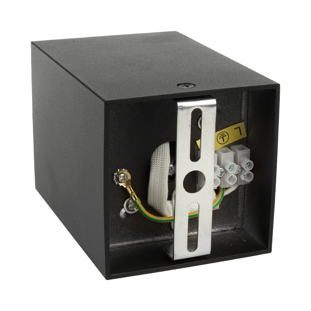 Maclean cső / felszíni lámpatest, spot, halogén, szögletes, alumínium, 5W GU10 izzó, 80x80x115mm, fekete szín, MCE426 B +