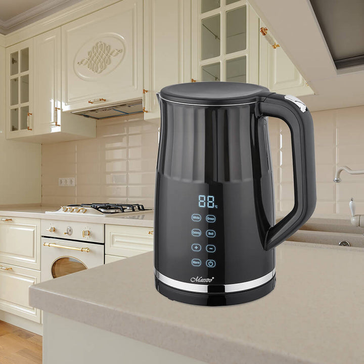 Maestro vízforraló, vezeték nélküli, érintőképernyős, 1,7 literes, 2200W, MR-039