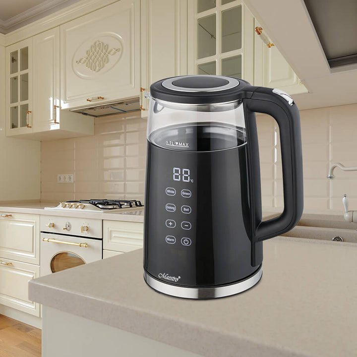 Maestro vízforraló, vezeték nélküli, érintőképernyős, 1,7 literes, 2200W, MR-049