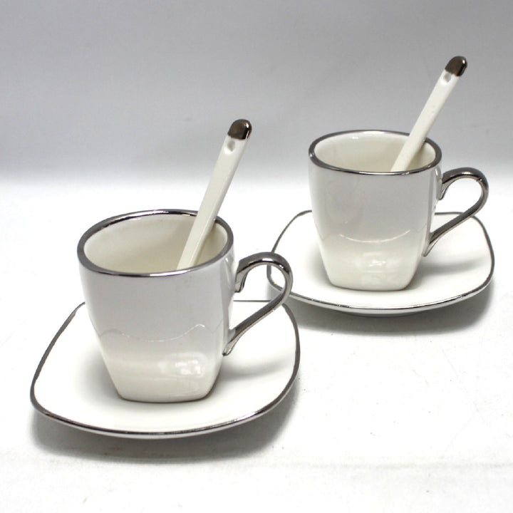 Eszpresszó csészék porcelán készlet tányérokkal Queen Isabell W23SV06-06471