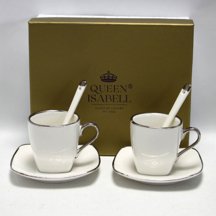 Eszpresszó csészék porcelán készlet tányérokkal Queen Isabell W23SV06-06471