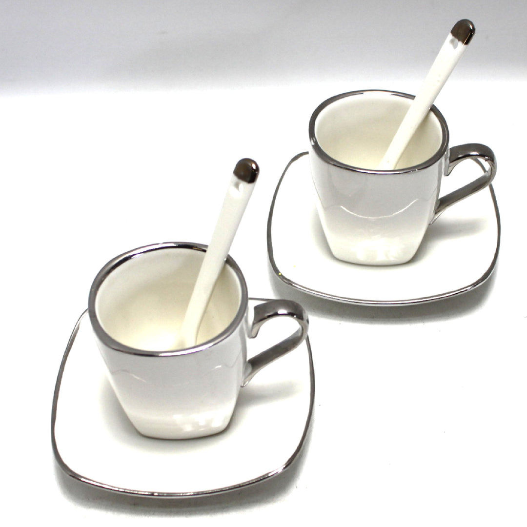 Eszpresszó csészék porcelán készlet tányérokkal Queen Isabell W23SV06-06471